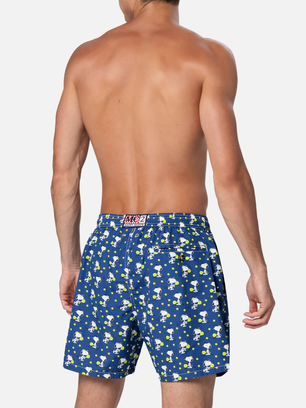 MC2 SAINT BARTH MAN LIGHTWEIGHT FABRIC SWIM-SHORTS LIGHTING MICRO FANTASY WITH SNOOPY PADEL PRINT SNOOPY PEANUTS SPE 