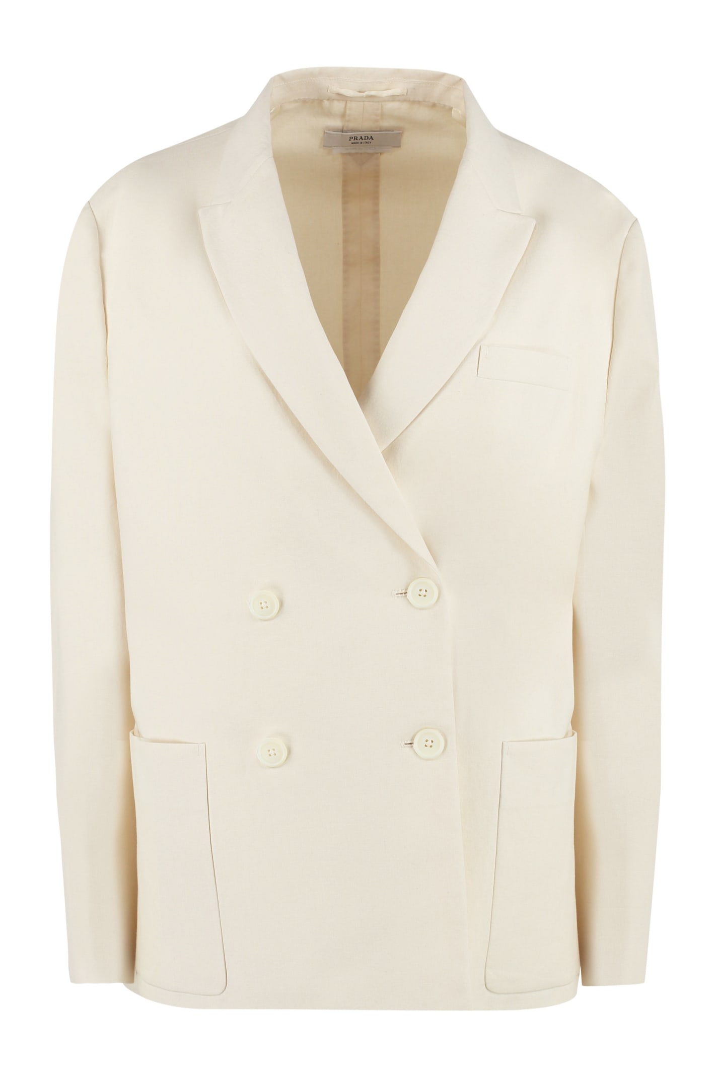Cotton Double-breasted Blazer