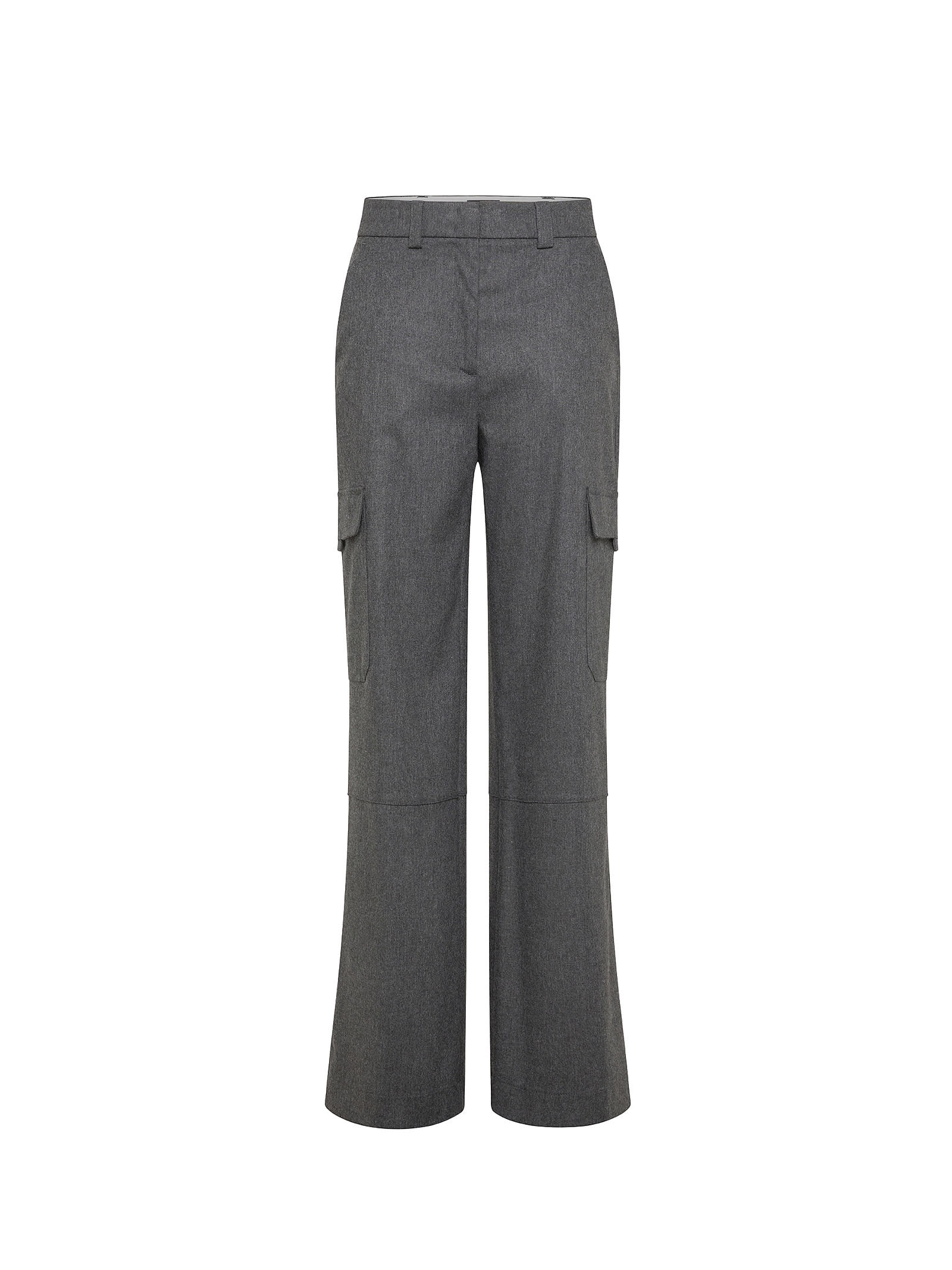 Seventy High-waisted Grey Flannel Trousers