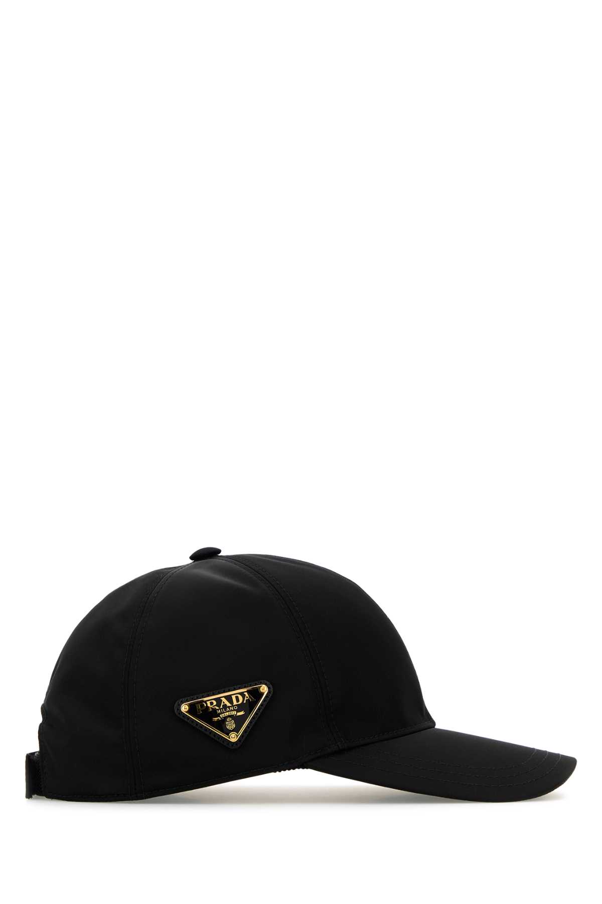 PRADA BLACK NYLON BASEBALL CAP 