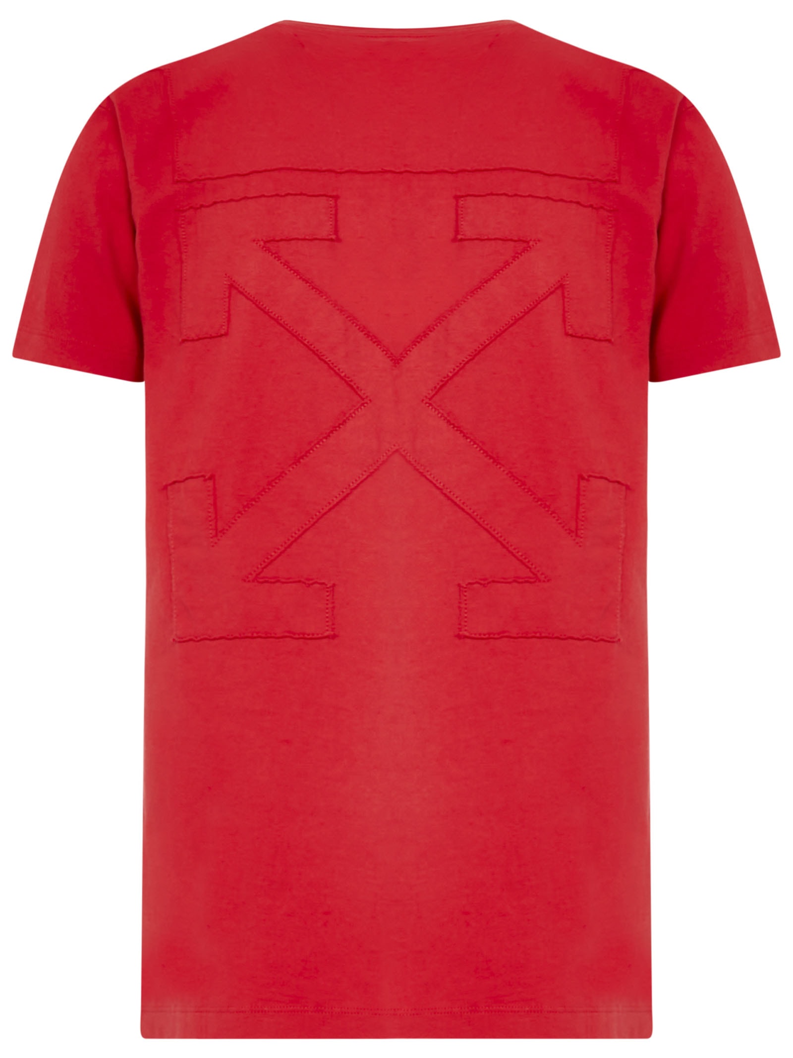 Off-white Arrow Logo T-shirt In Red