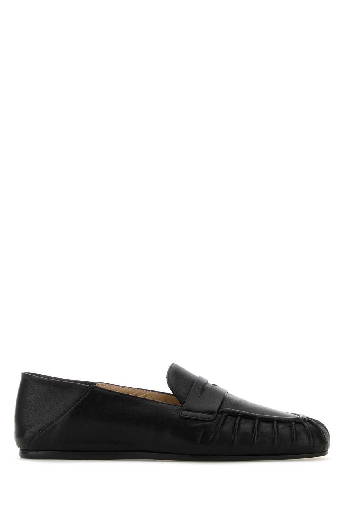 Black Leather Brooks Loafers