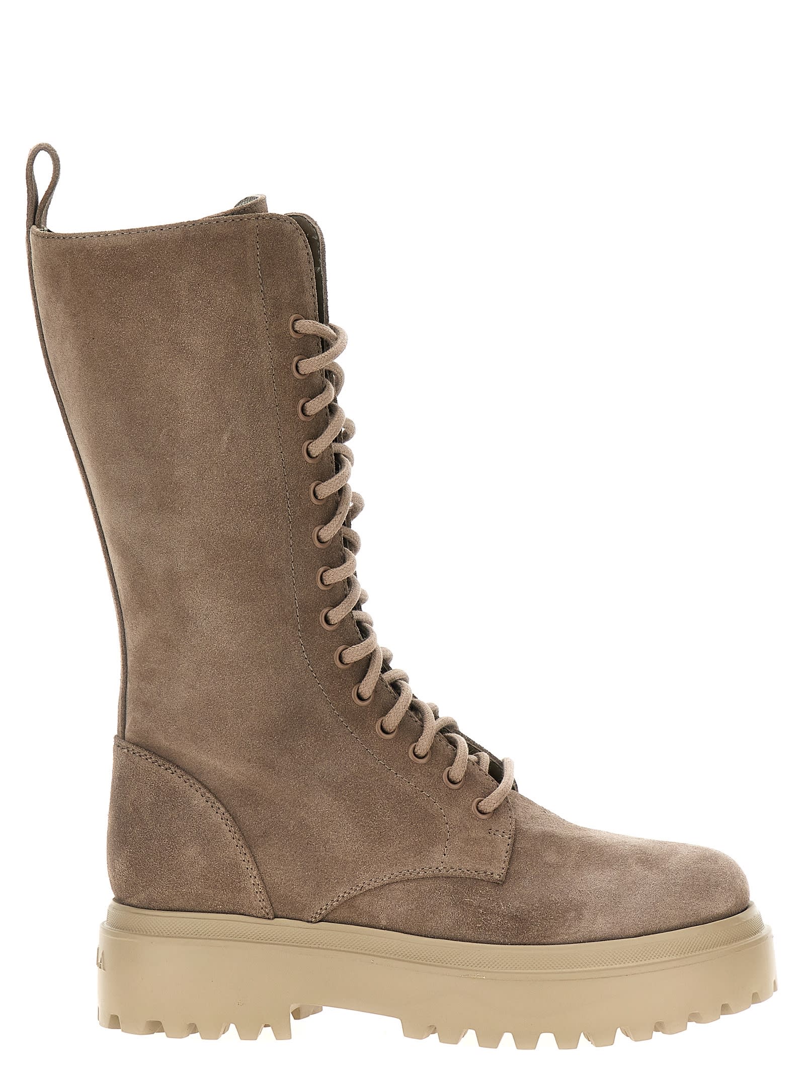 Shop Le Silla Ranger Boots In Beige