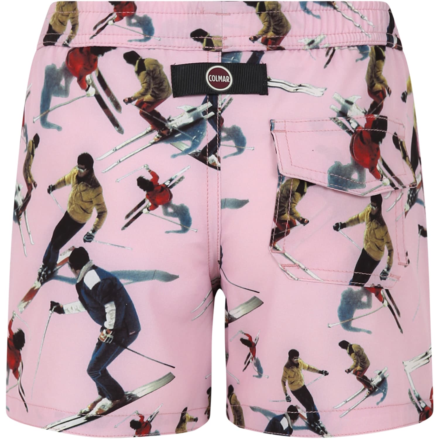 Shop Colmar Pink Swim Boxer For Boy With Print And Logo