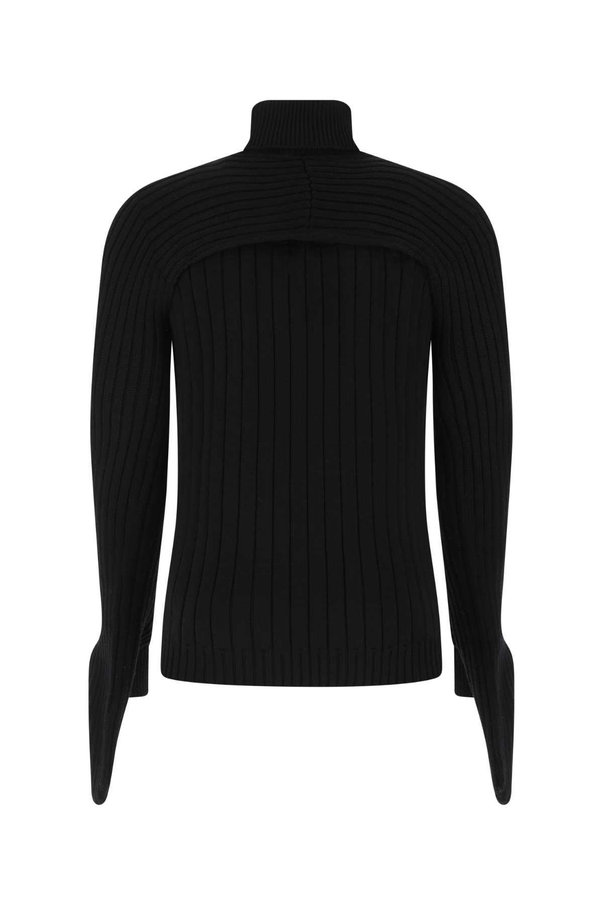 Shop Fendi Black Wool Sweater In F0qa1