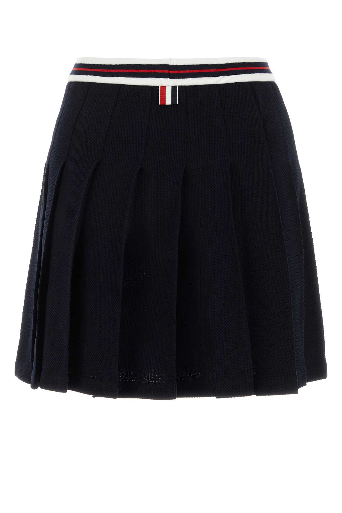 Thom Browne Midnight Blue Crochet Mini Skirt In Navy