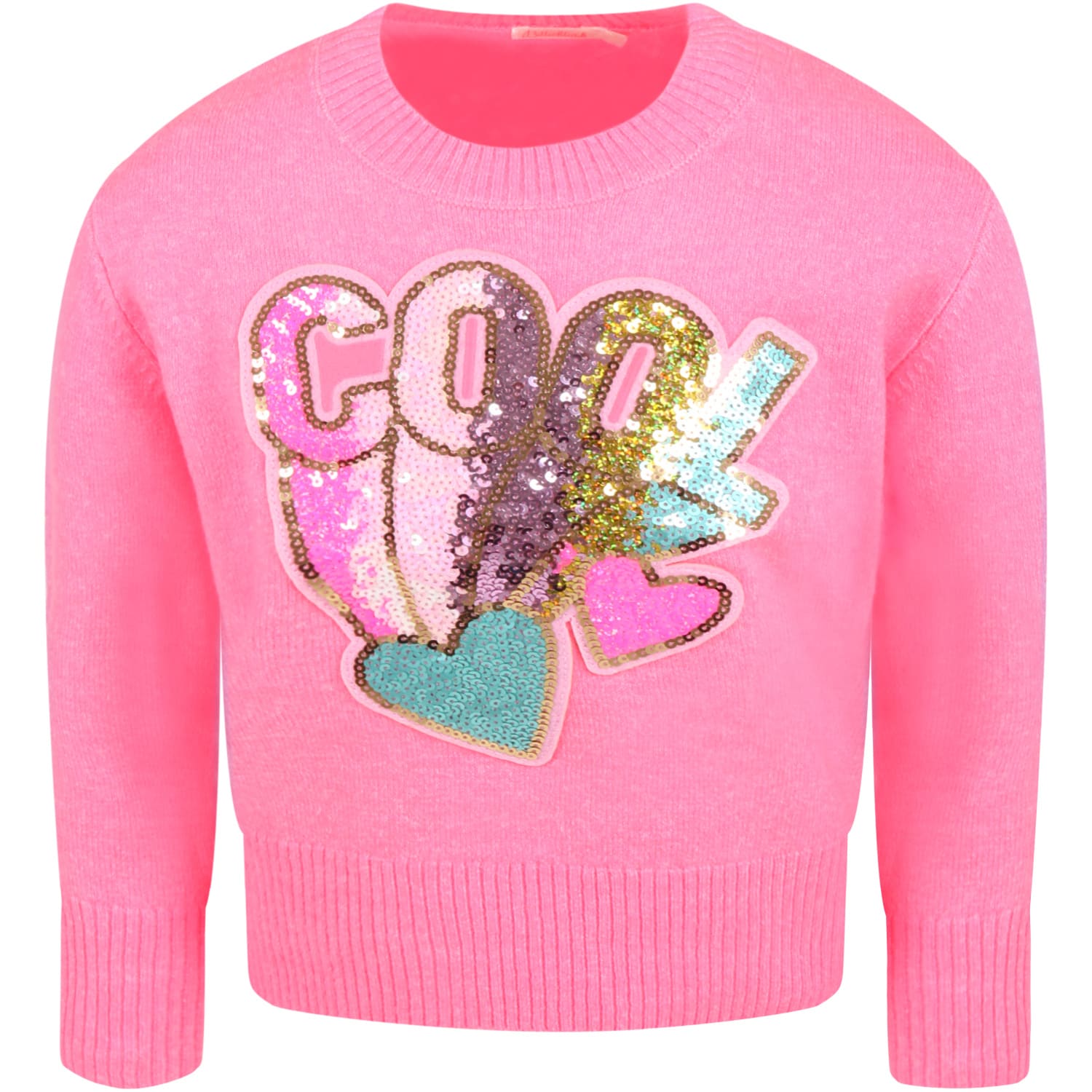 Billieblush Fuchsia Sweater For Girl With Hearts