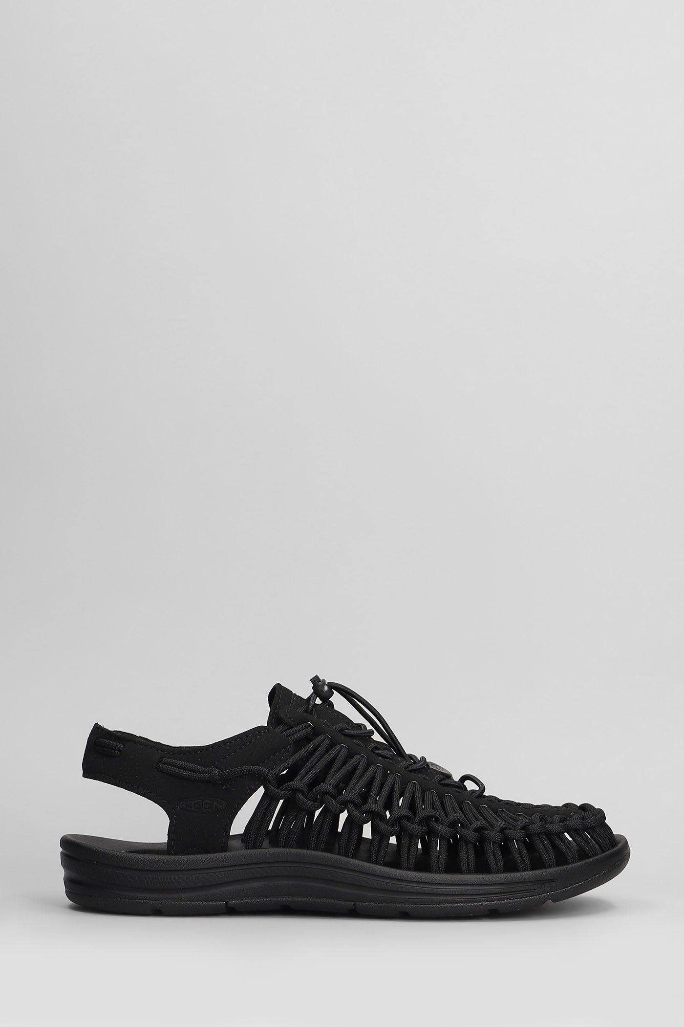 Uneek M Sandals In Black Suede And Fabric