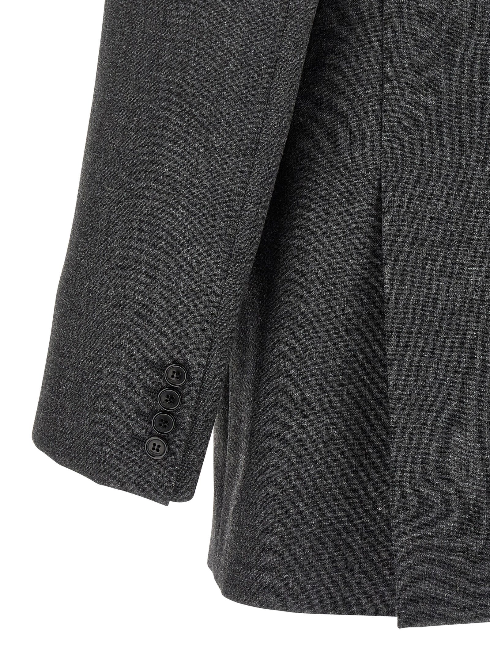 Saint Laurent Double-breasted Blazer In Multi
