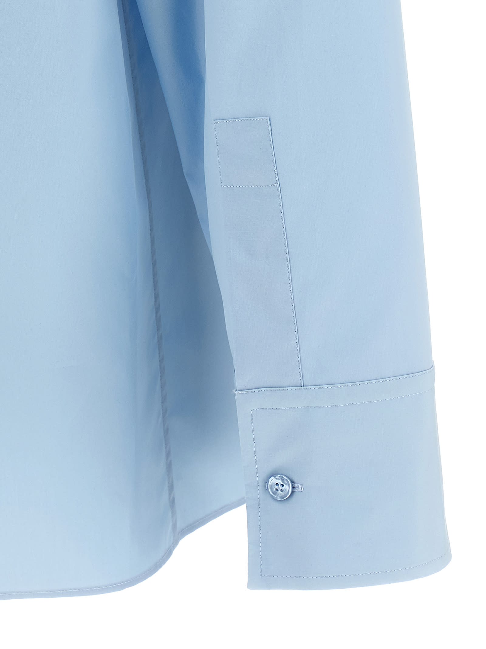 Gucci Men Embossed Logo Shirt In Blue