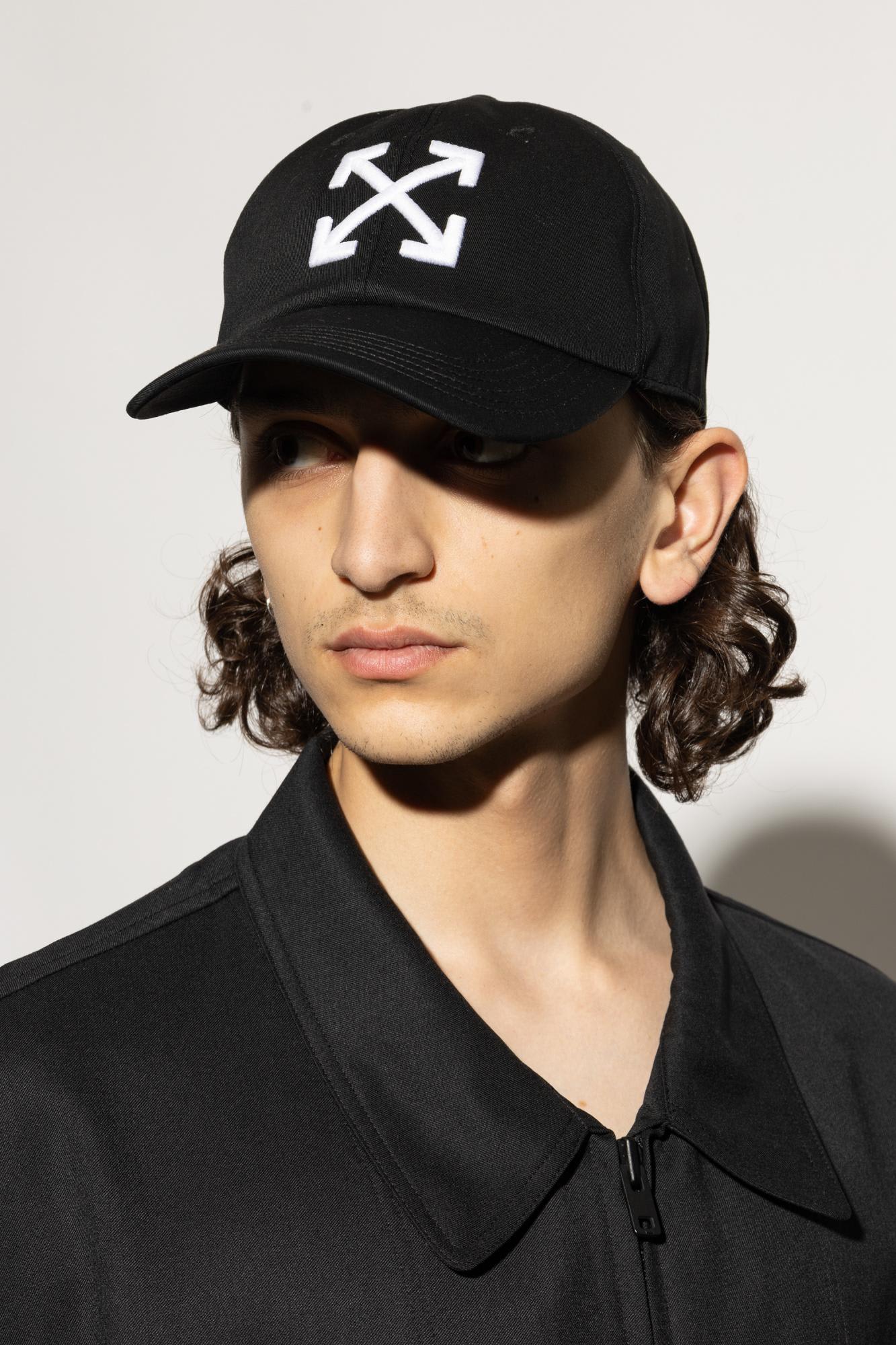 Off-white Arrow Drill Baseball Cap With 3d Embroidery In Black