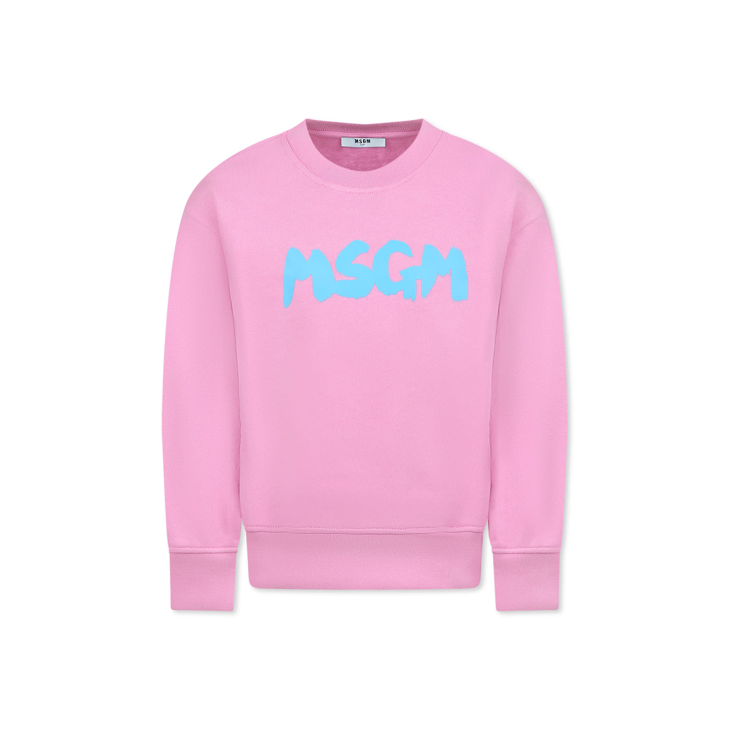 Shop Msgm Pink Sweatshirt For Girl With Logo
