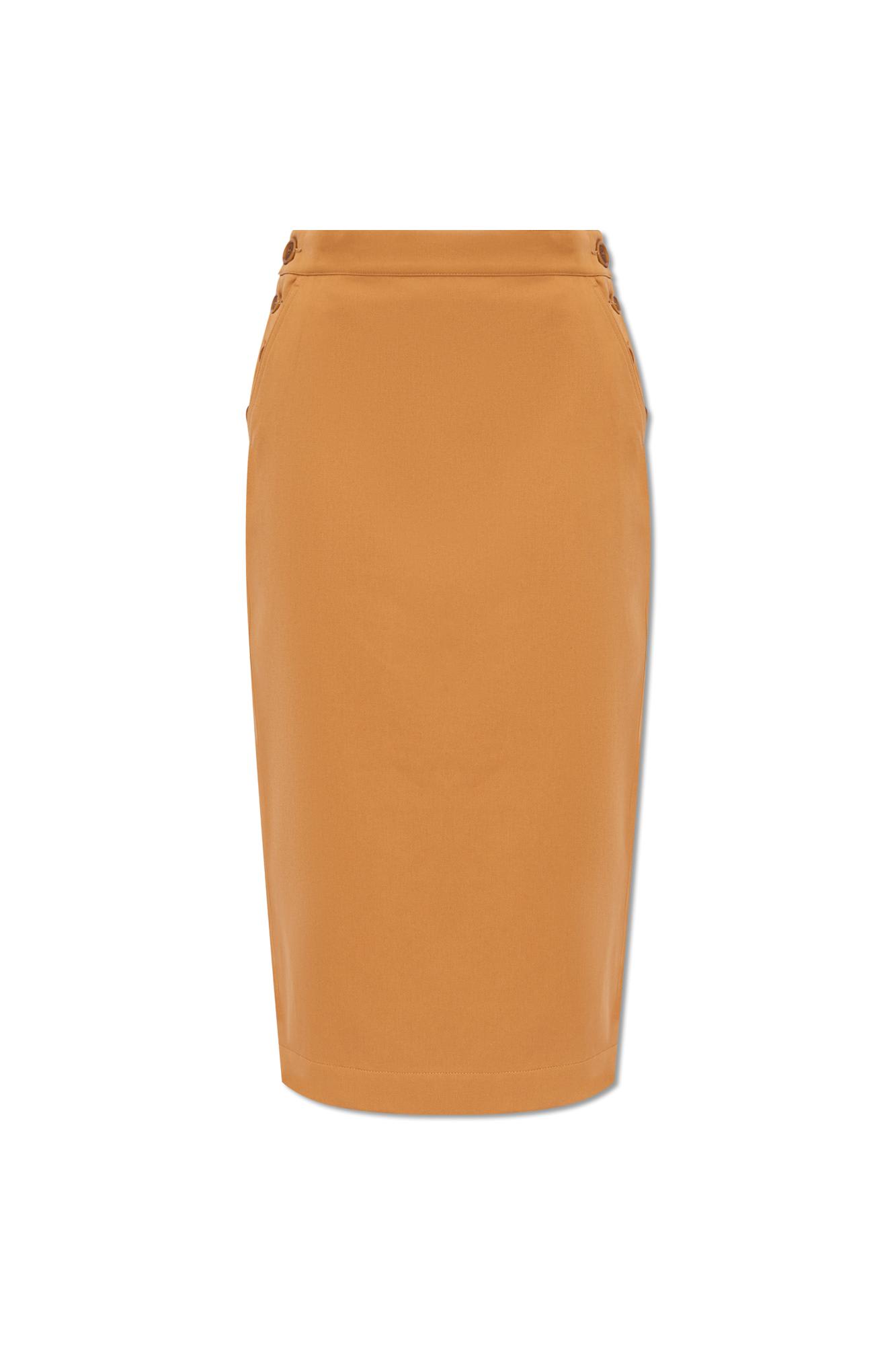 Shop Max Mara Skirt Cresta In Cammello