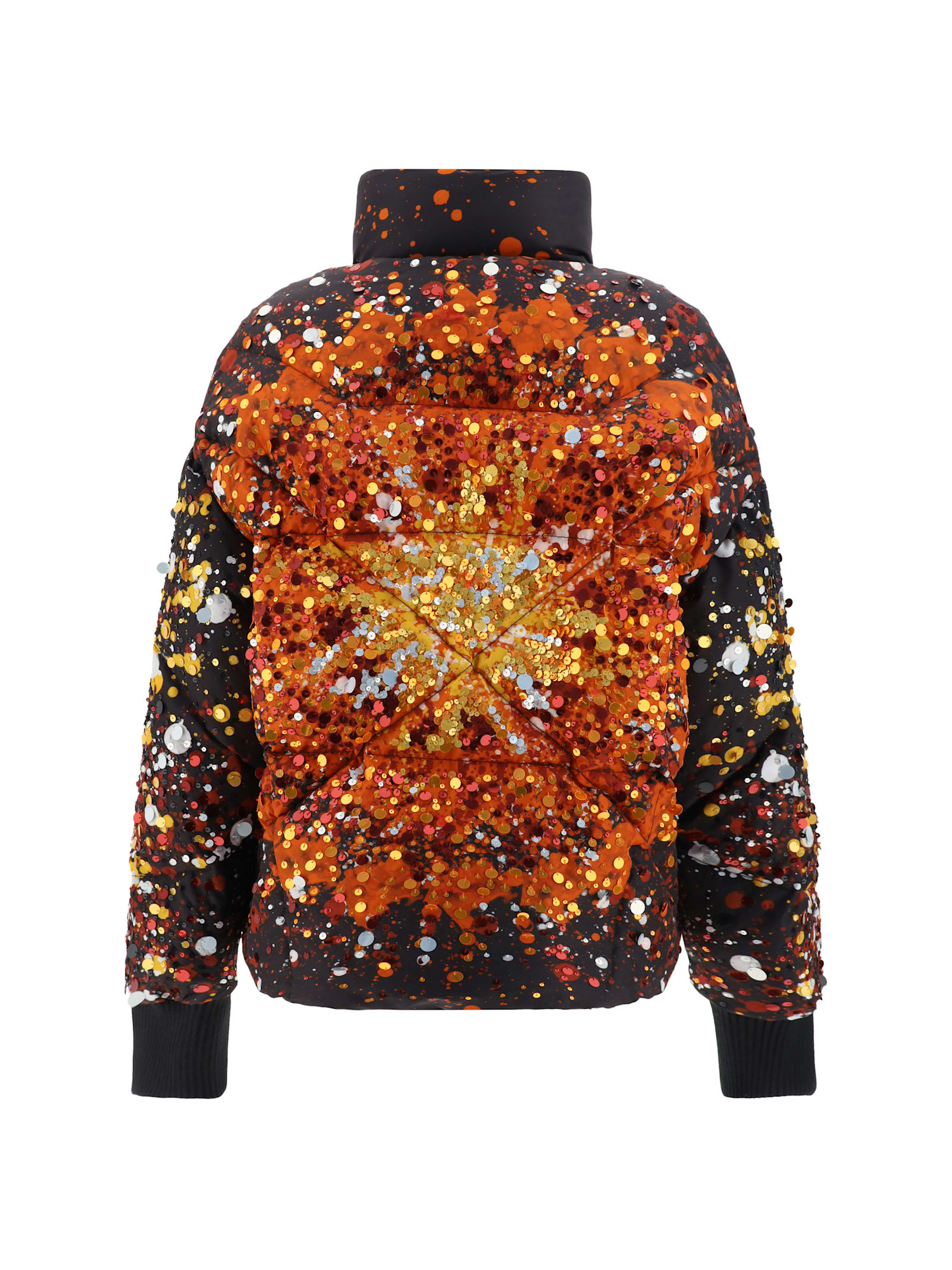 Shop Khrisjoy Moon Fireworks Down Jacket In Black