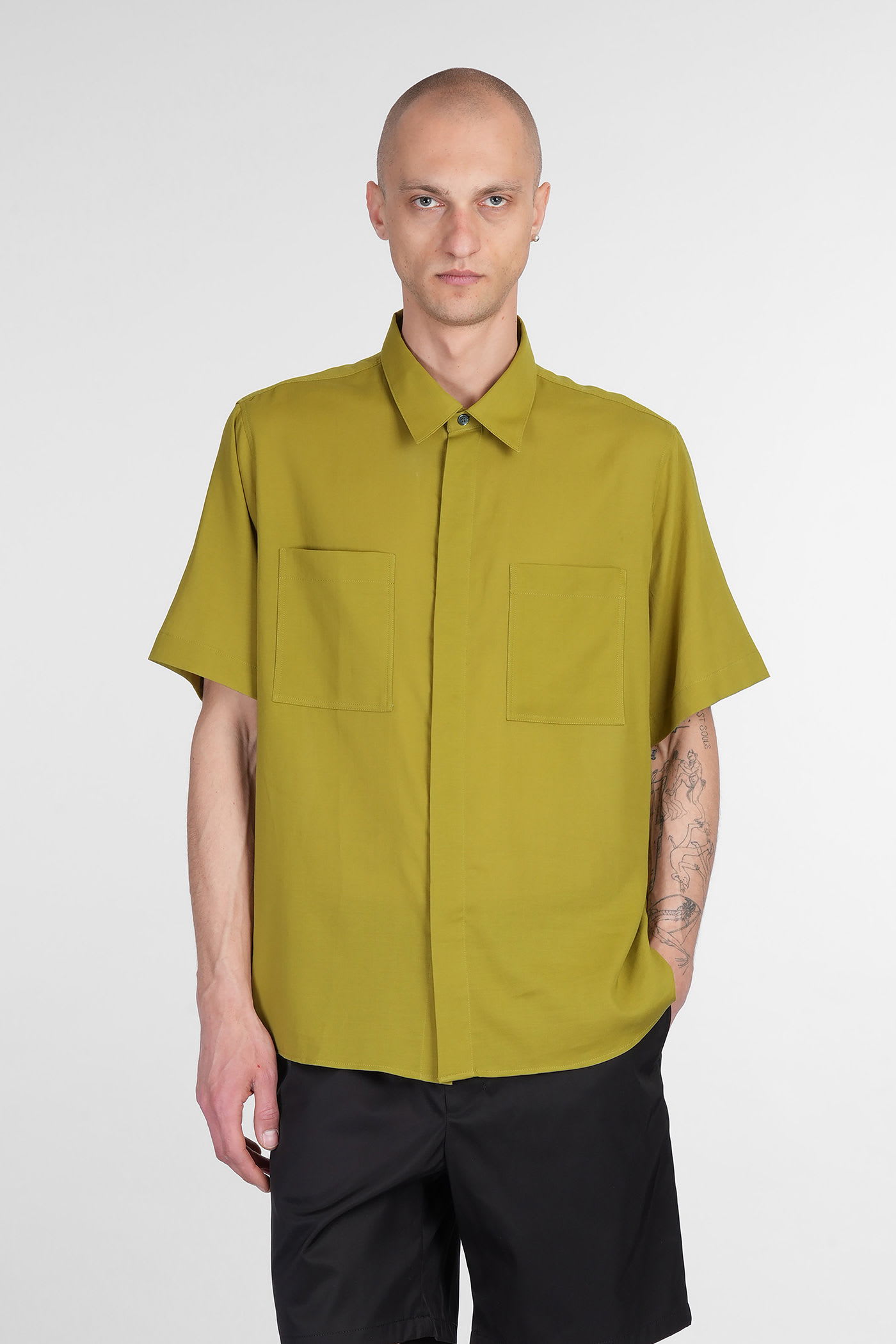 Shirt In Green Cotton
