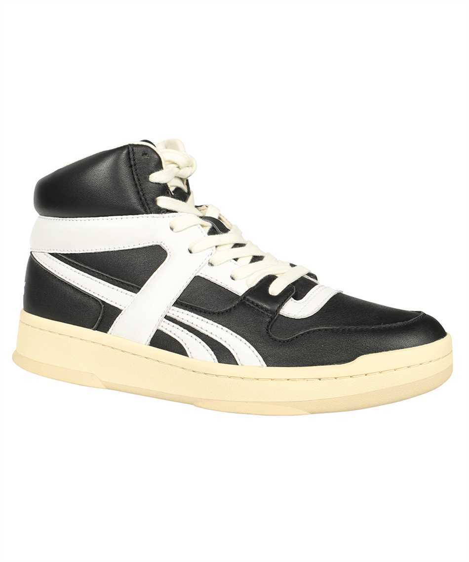 Reebok High-top Sneakers With Contrasting Panels And Rubber Sole In Black