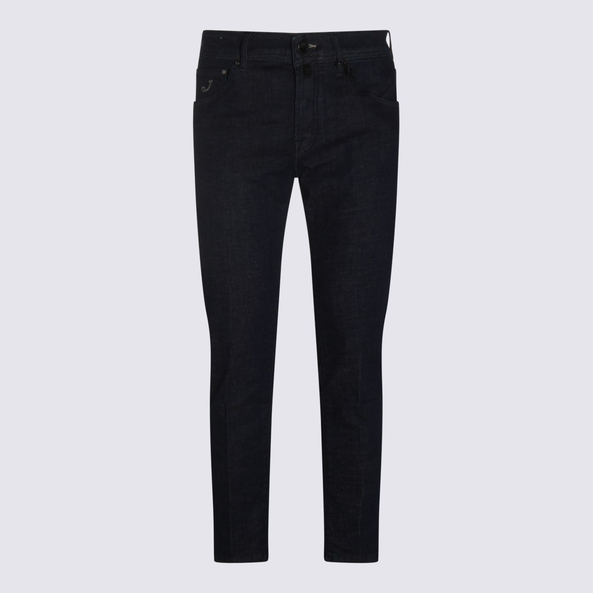 Jacob Cohen Straight Leg Trousers With Belt Loops And Pockets In Blue
