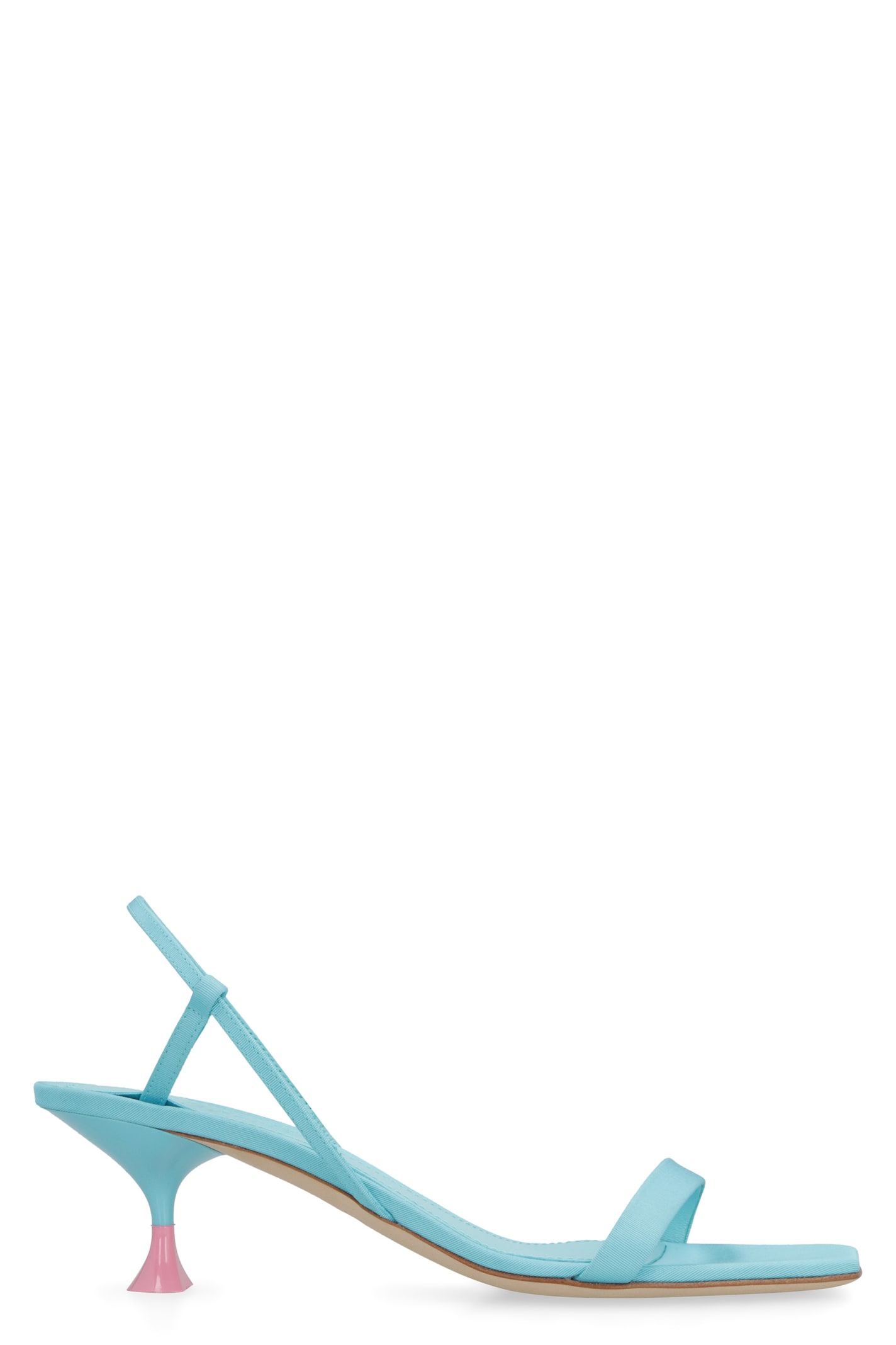3juin Woman Sandals Sky Blue Size 10 Textile Fibers In Blue