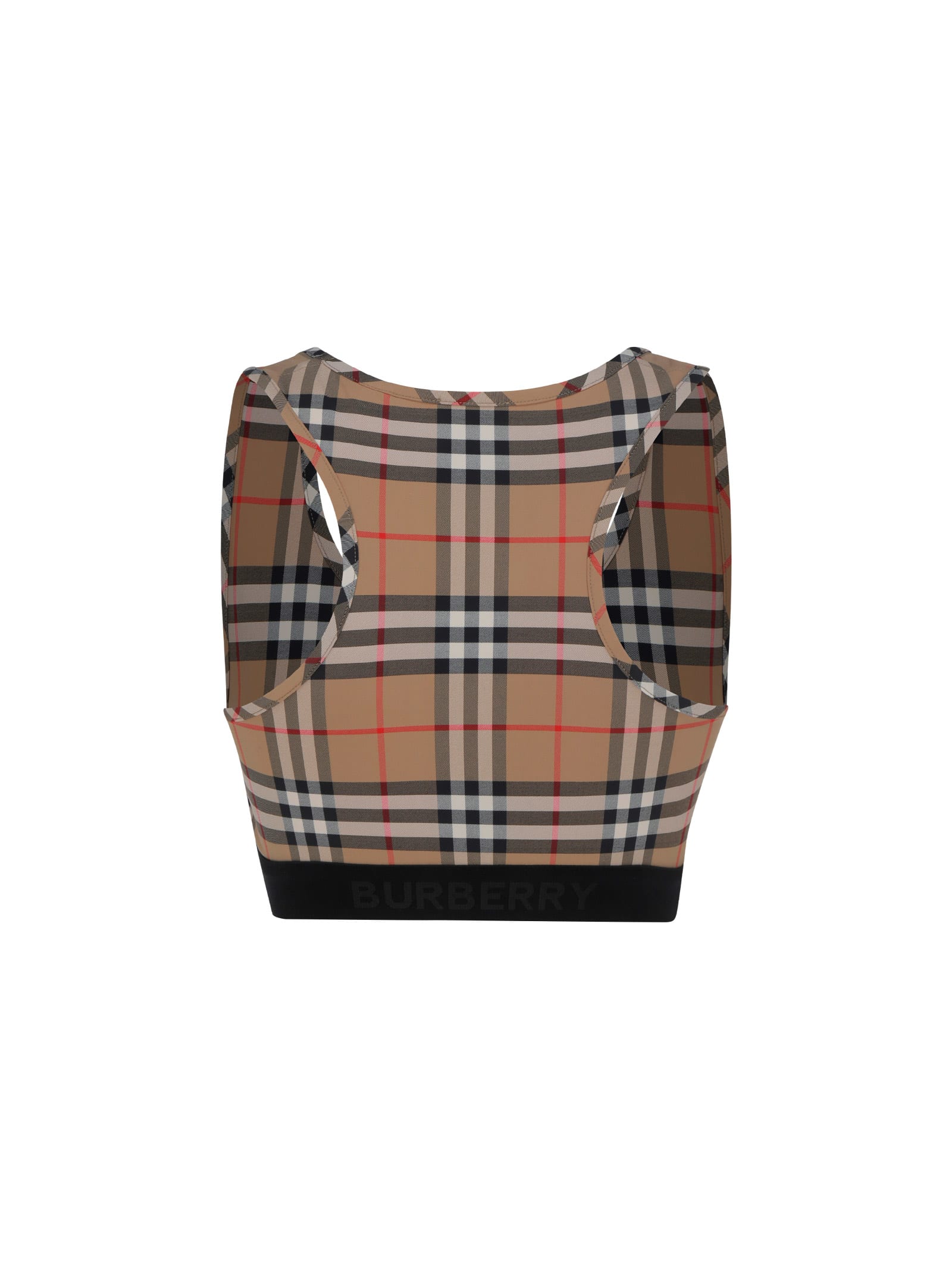 Burberry Dalby Check Sport Top In Archive Beige Ip Chk