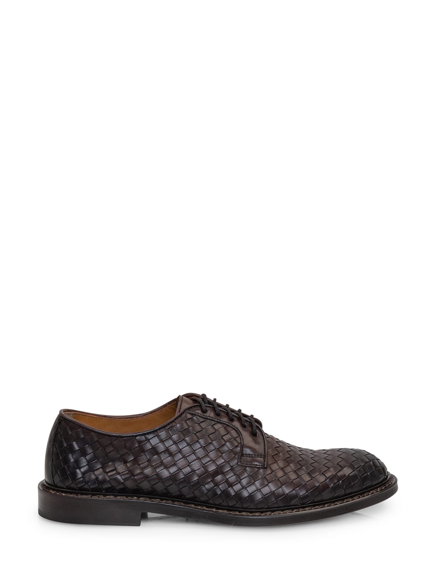 Shop Doucal's Derby Woven Lace-up In Fdo T.moro