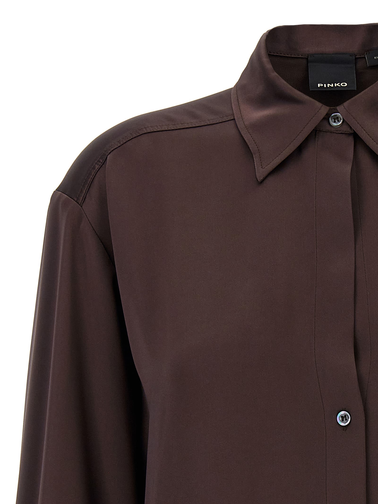 Shop Pinko Ciotola Shirt In Brown