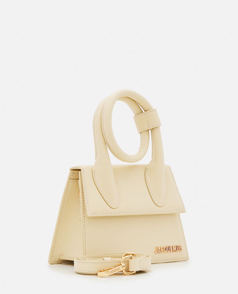 Shop Jacquemus Le Chiquito Noeud Leather Shoulder Bag In White