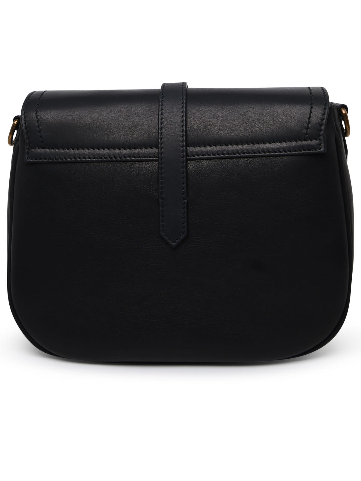 Shop Golden Goose Black Leather Sally Midi Bag