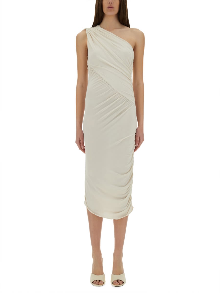 Shop Rick Owens Long Dress Amira In White