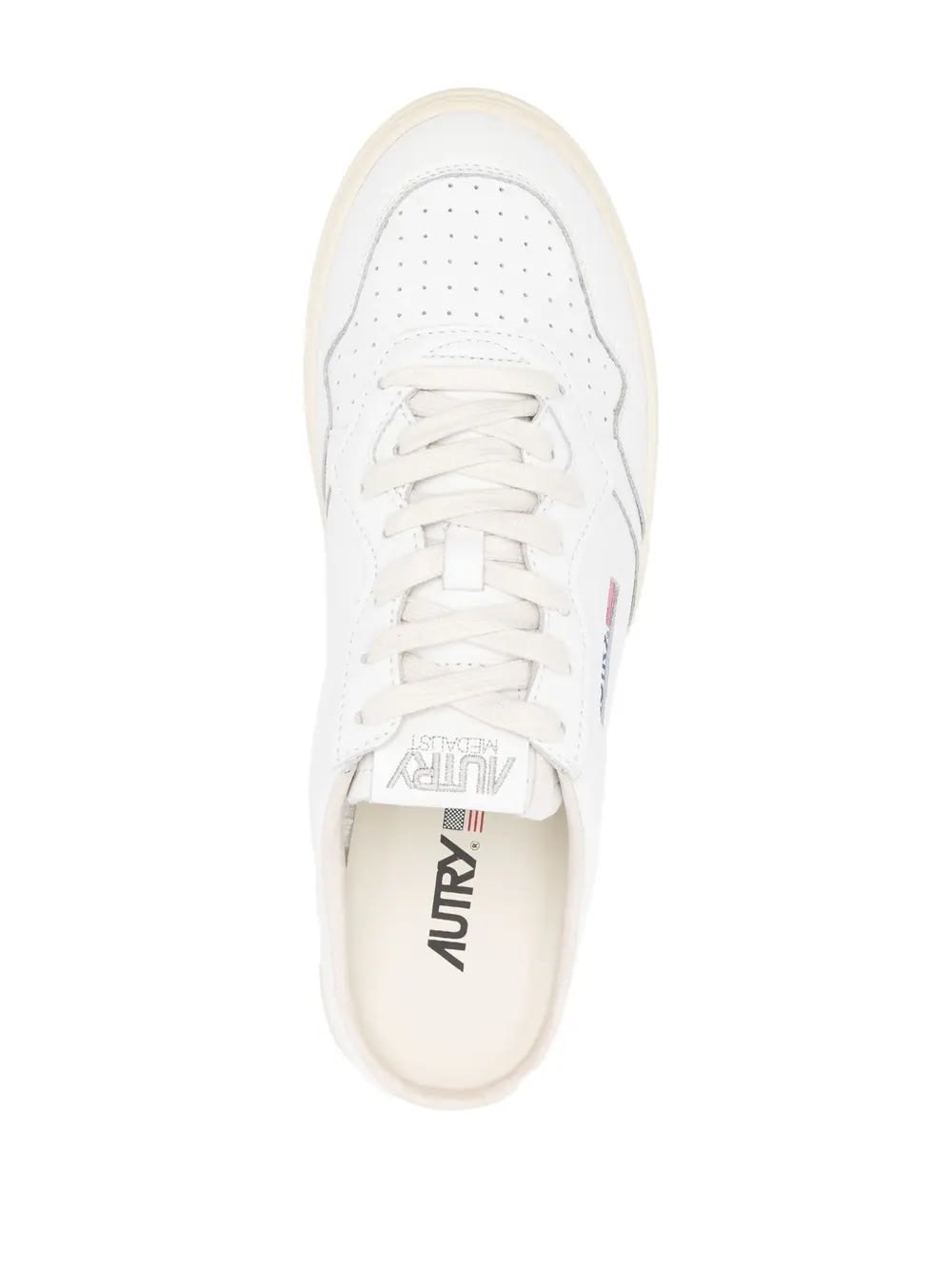 Shop Autry White Medalist Mule Sneakers