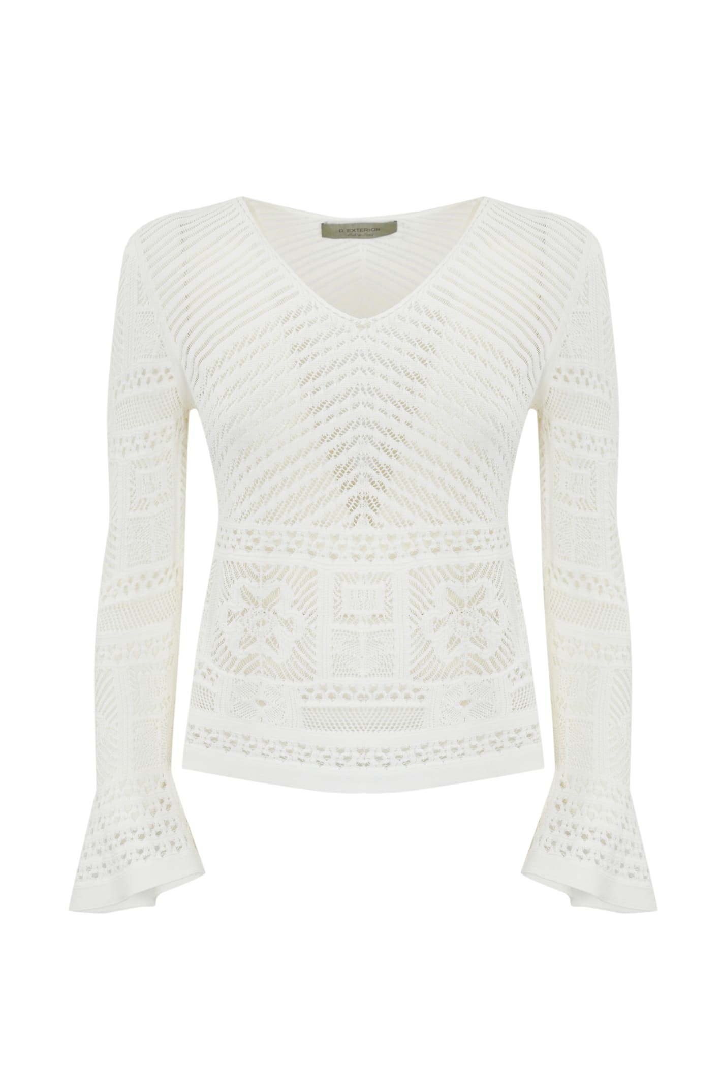 D. Exterior Cotton Patchwork Sweater