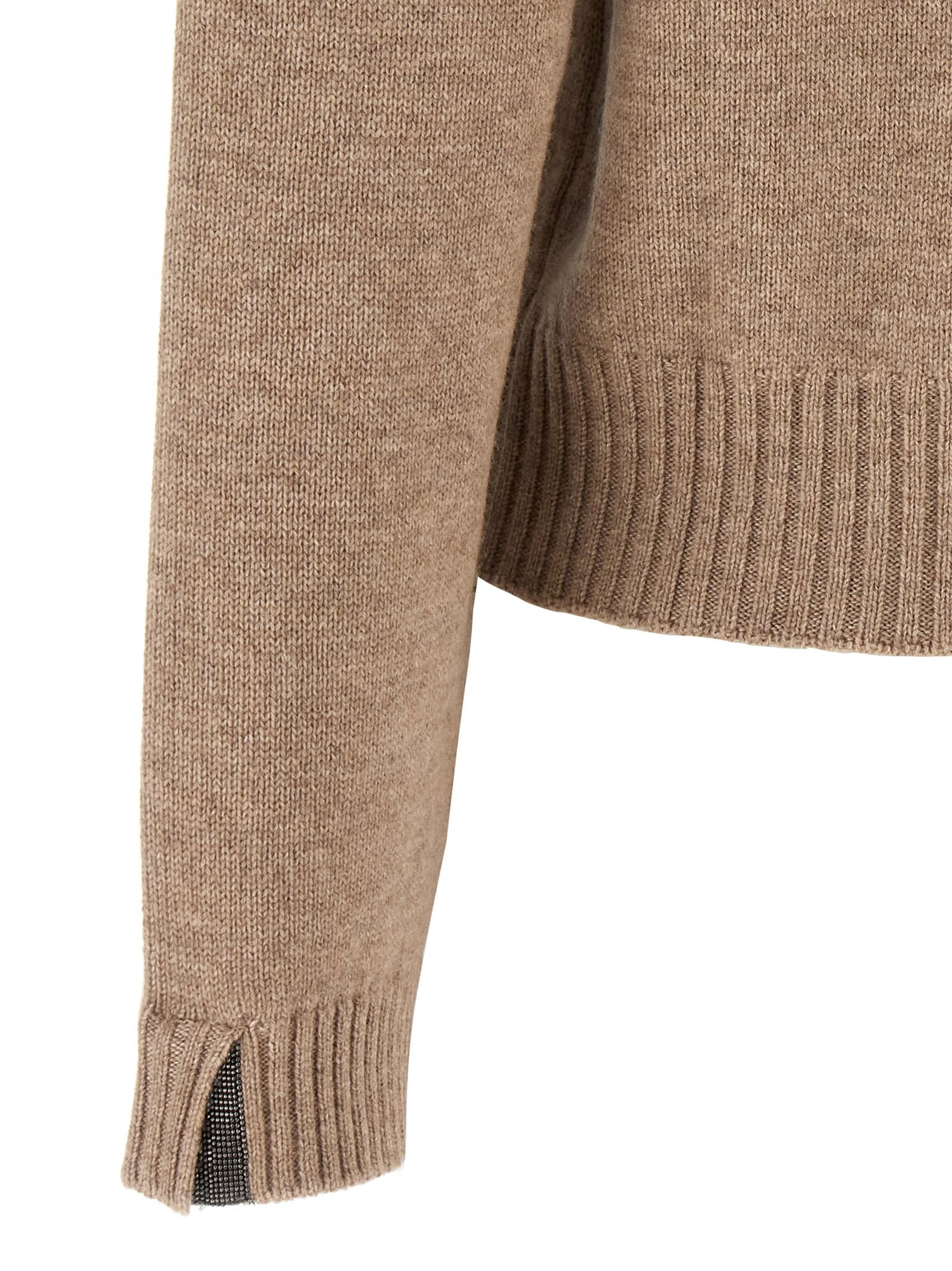 Shop Brunello Cucinelli Cashmere Sweater In Beige