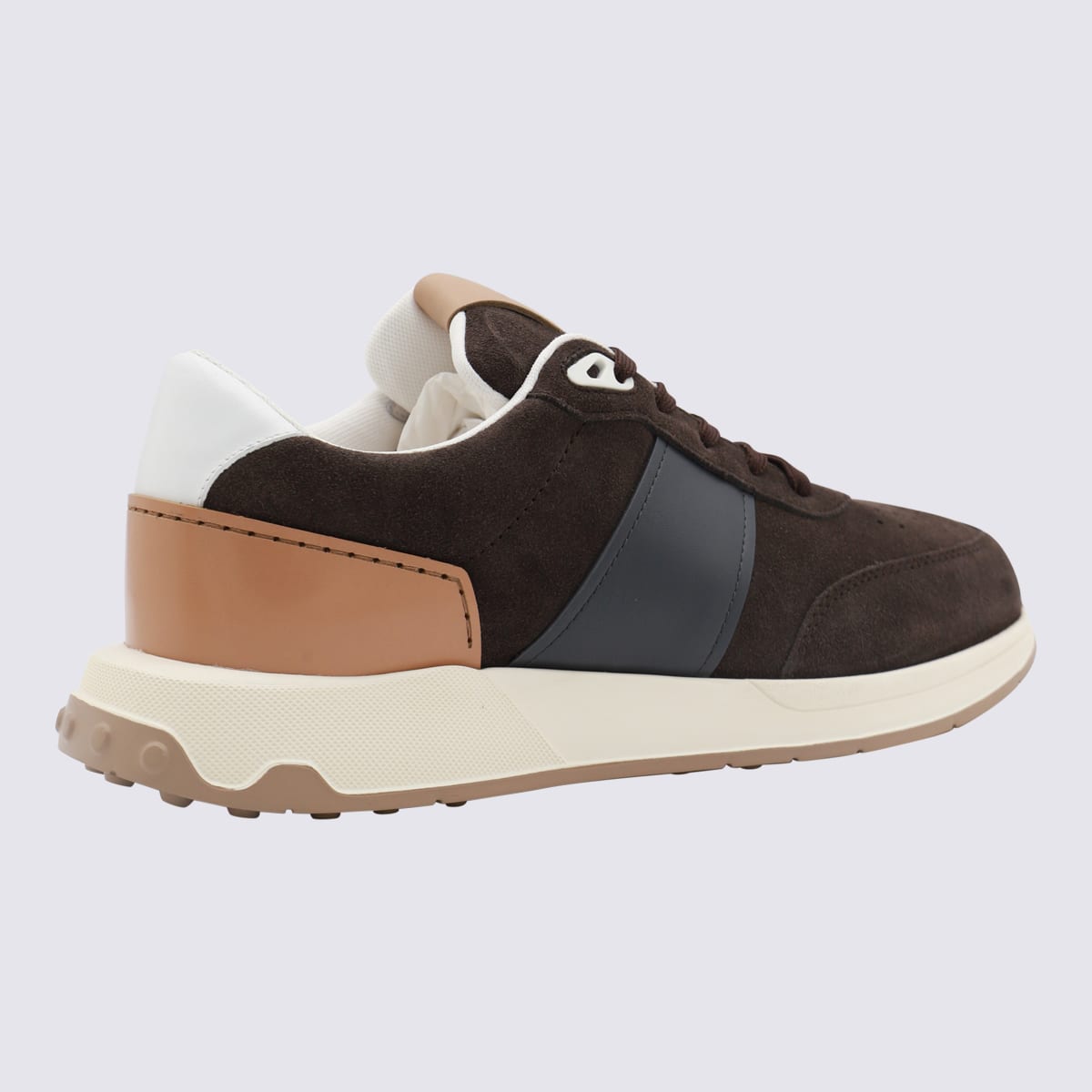 Shop Tod's Brown Leather Sneakers