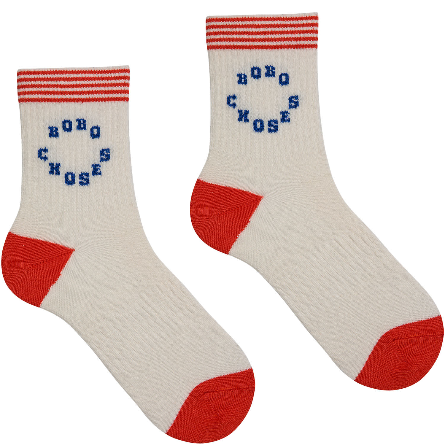 Bobo Choses White Terry Socks For Kids With Logo