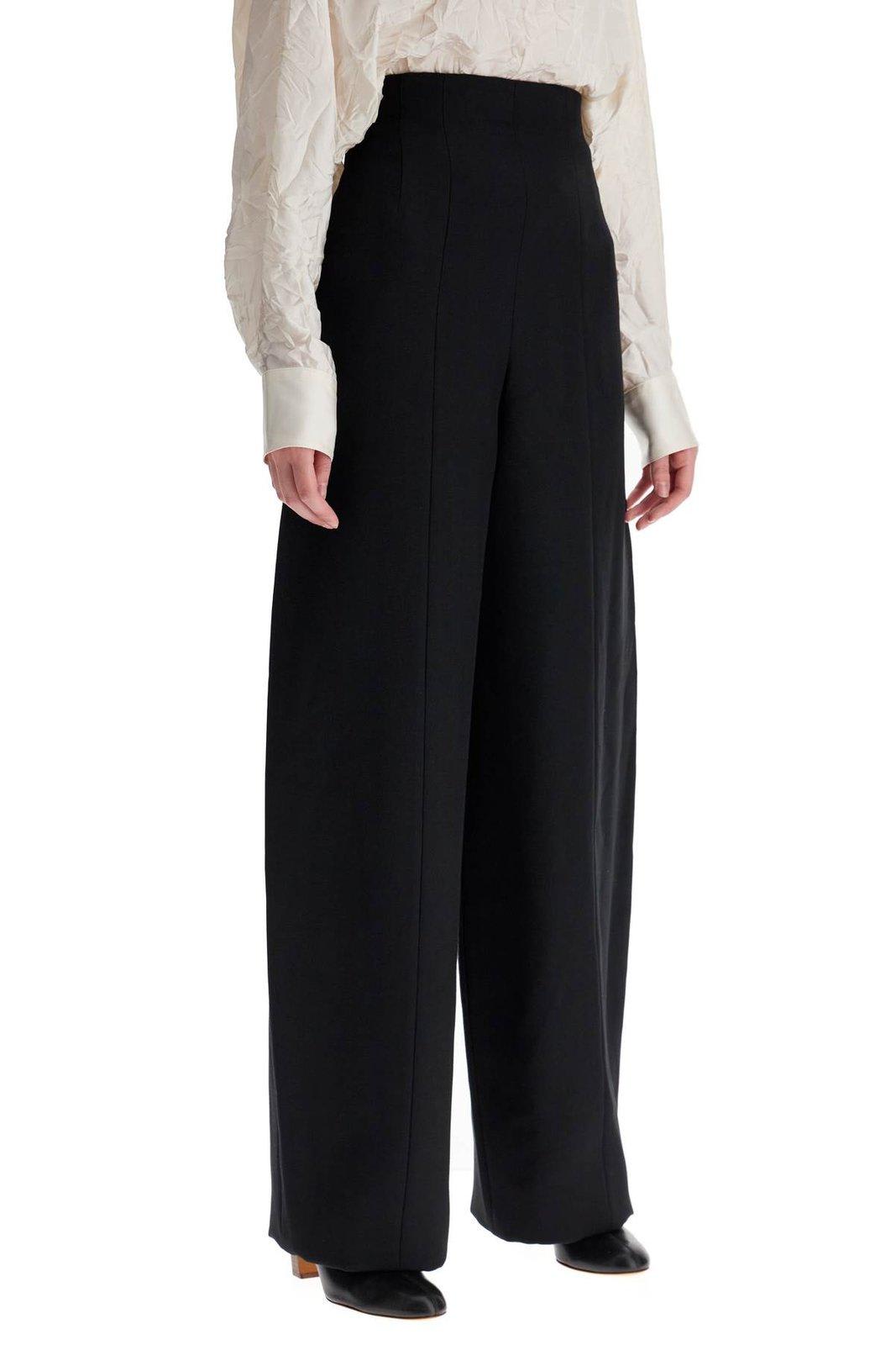 Khaite Lennerd Viscose Blend Suiting Pants In Black