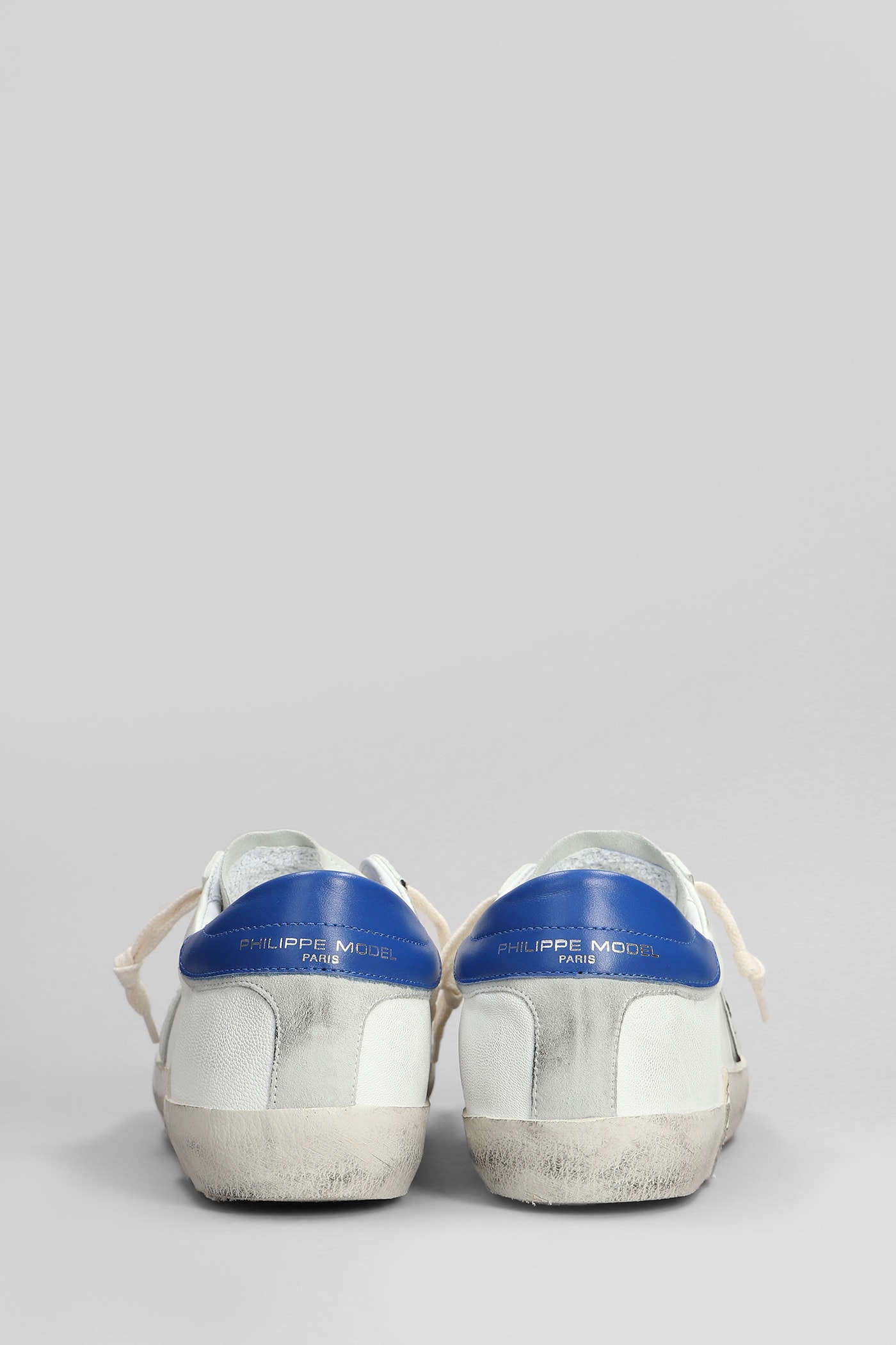 Philippe Model Sneaker Man - Itx Low Man - Electric Blue In White