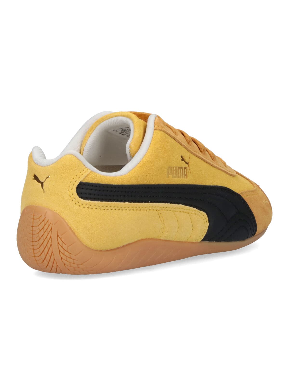 Puma Suede Sneakers With Rubber Sole And Contrast Panel In Yellow