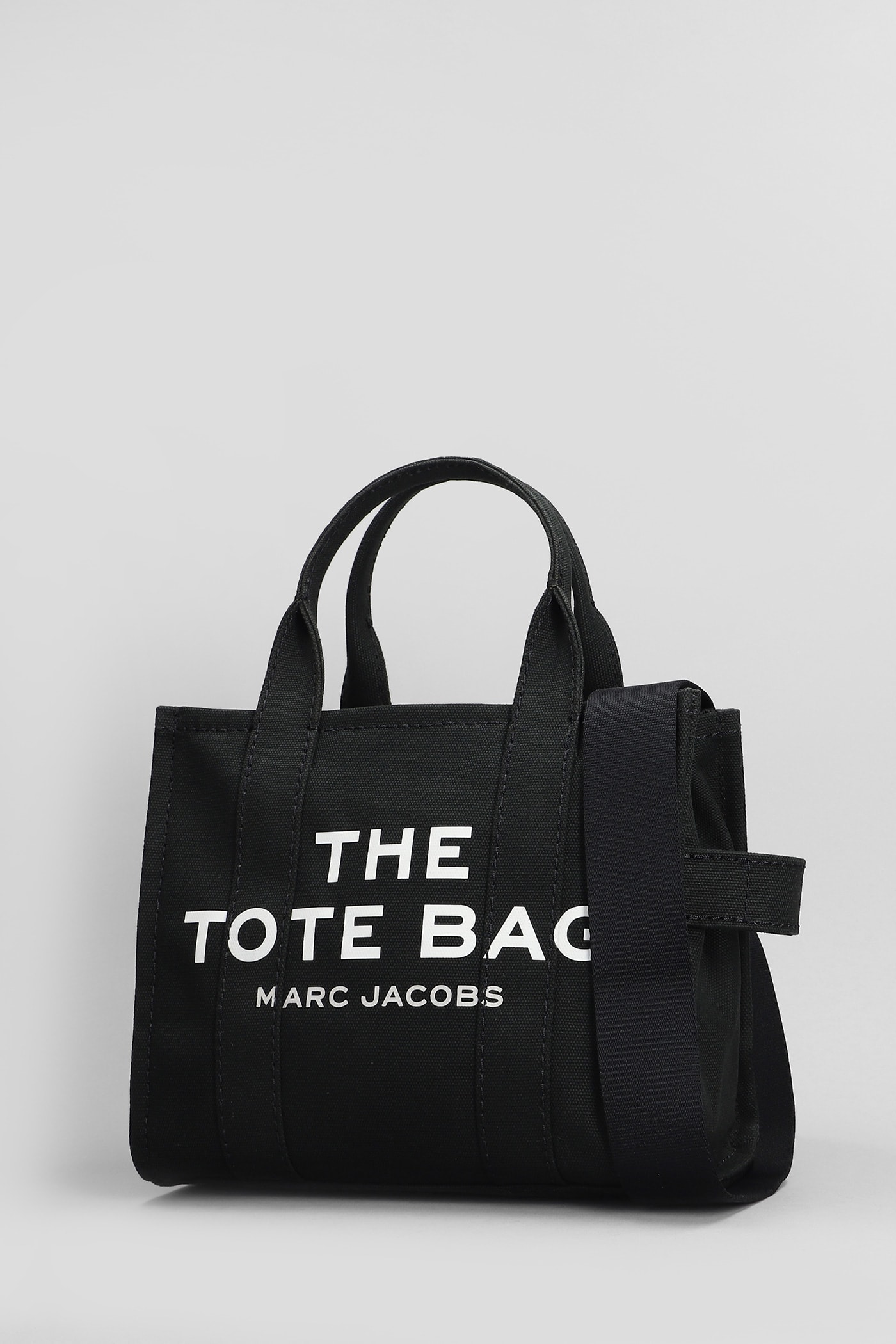 Shop Marc Jacobs The Small Tote Tote In Black Cotton