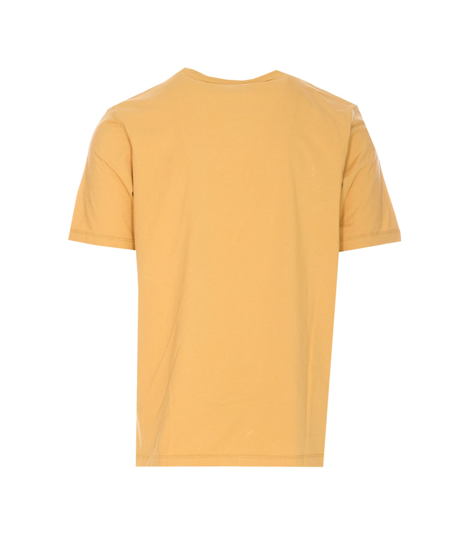 Maison Kitsuné Maison Kitsune Chillax Fox Patch T Shirt In Yellow