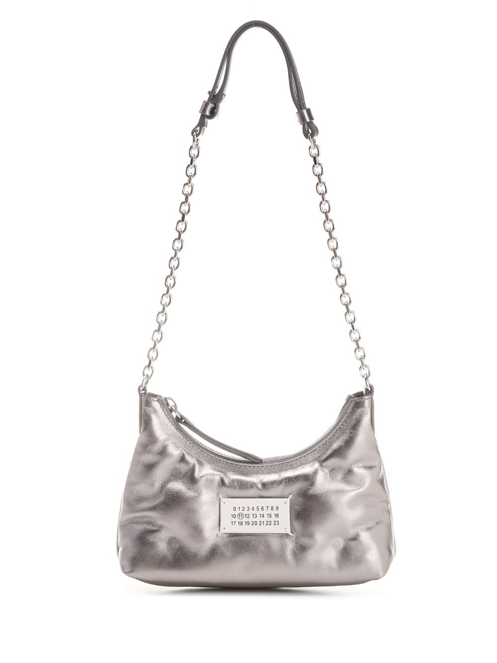 Shop Maison Margiela Glam Slam Micro Hobo Bag In Grey