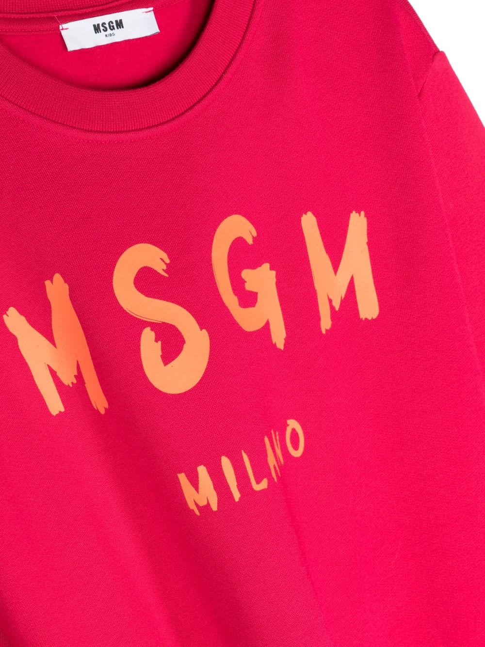 Shop Msgm Sweatshirt With Logo In Fucsia