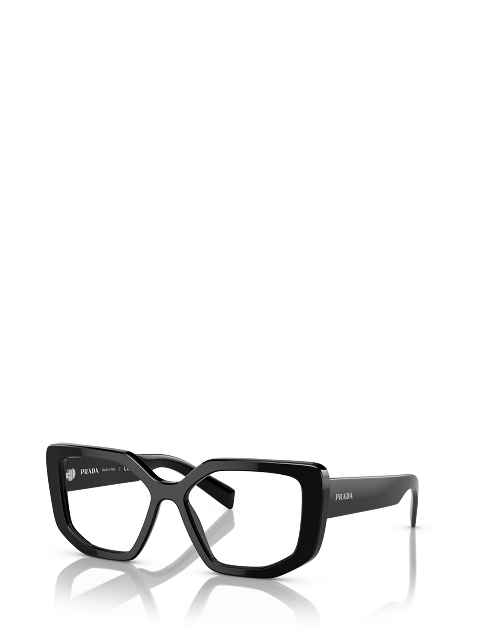 Shop Prada Pr A04v Black Glasses