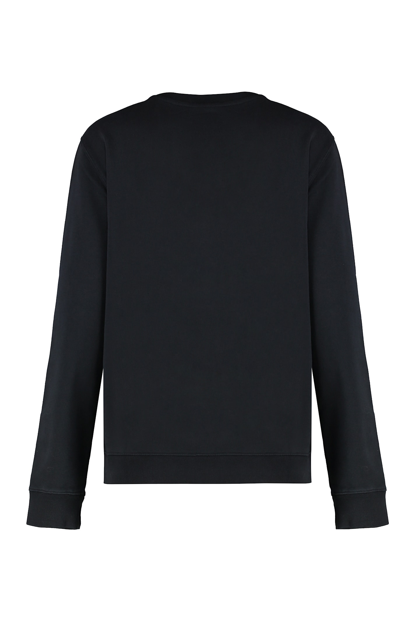Maison Kitsuné Crew Neck Sweatshirt In Cotton In Black