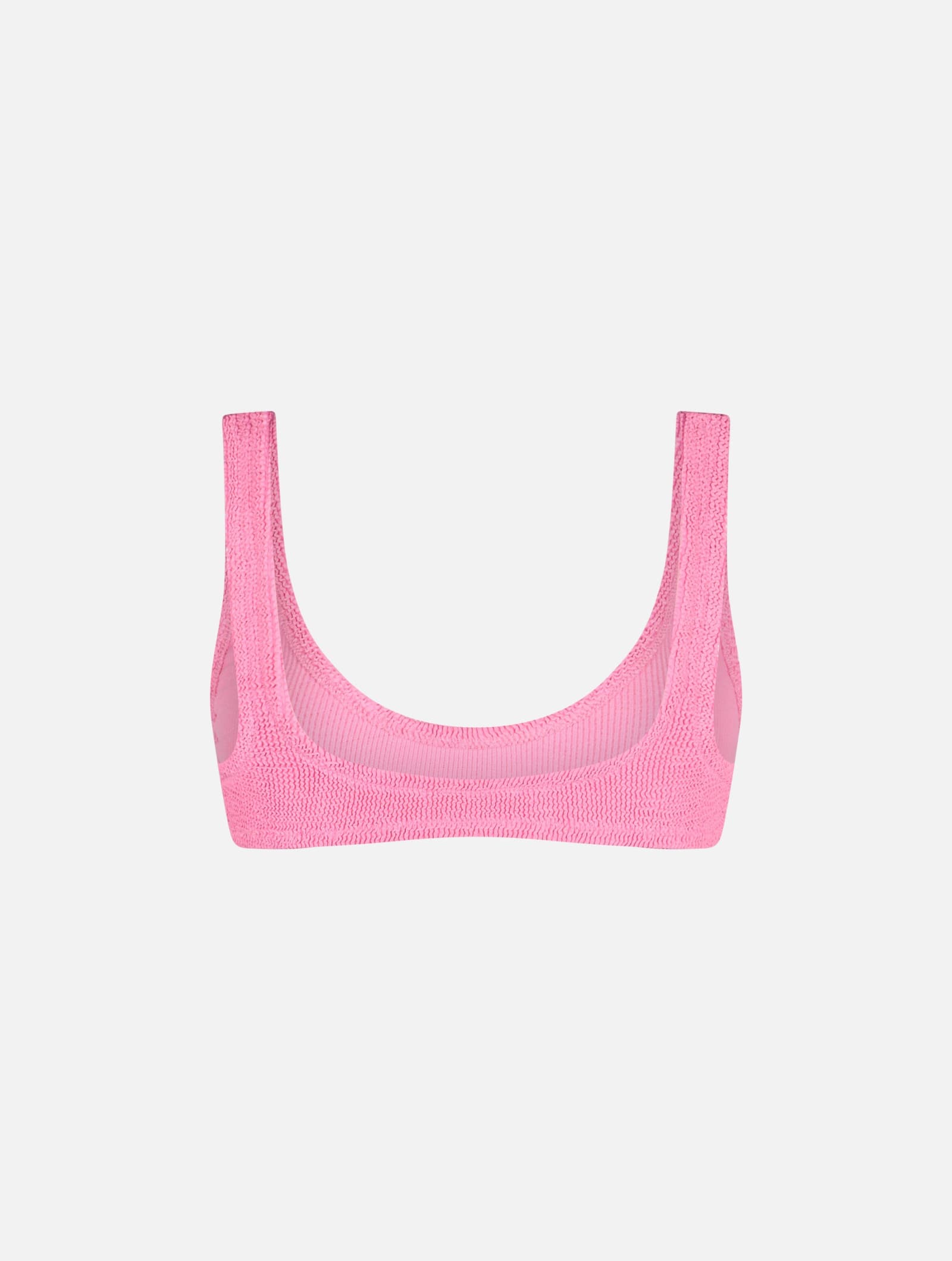 Mc2 Saint Barth Woman Pink Tiny Crinkle Bralette Pamy In Pink
