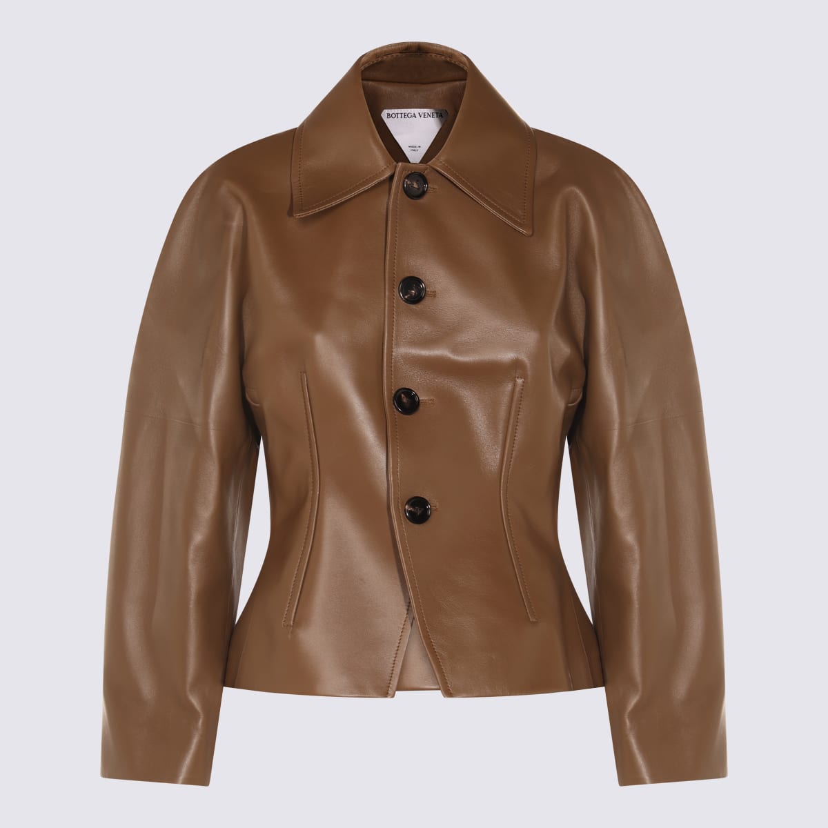 Brown Leather Casual Jacket