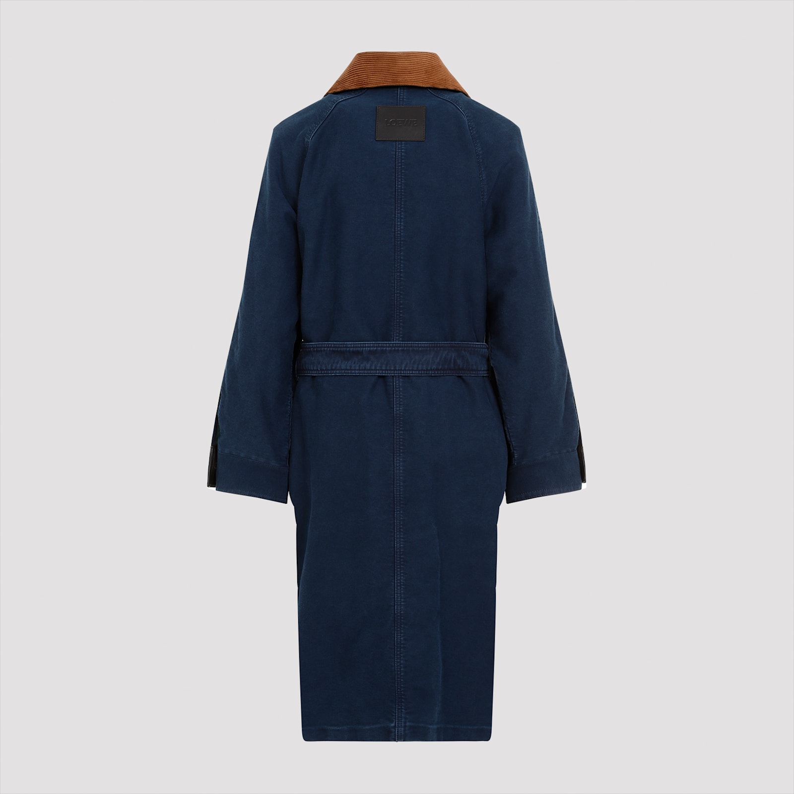 Shop Loewe Coat In Indigo Blue