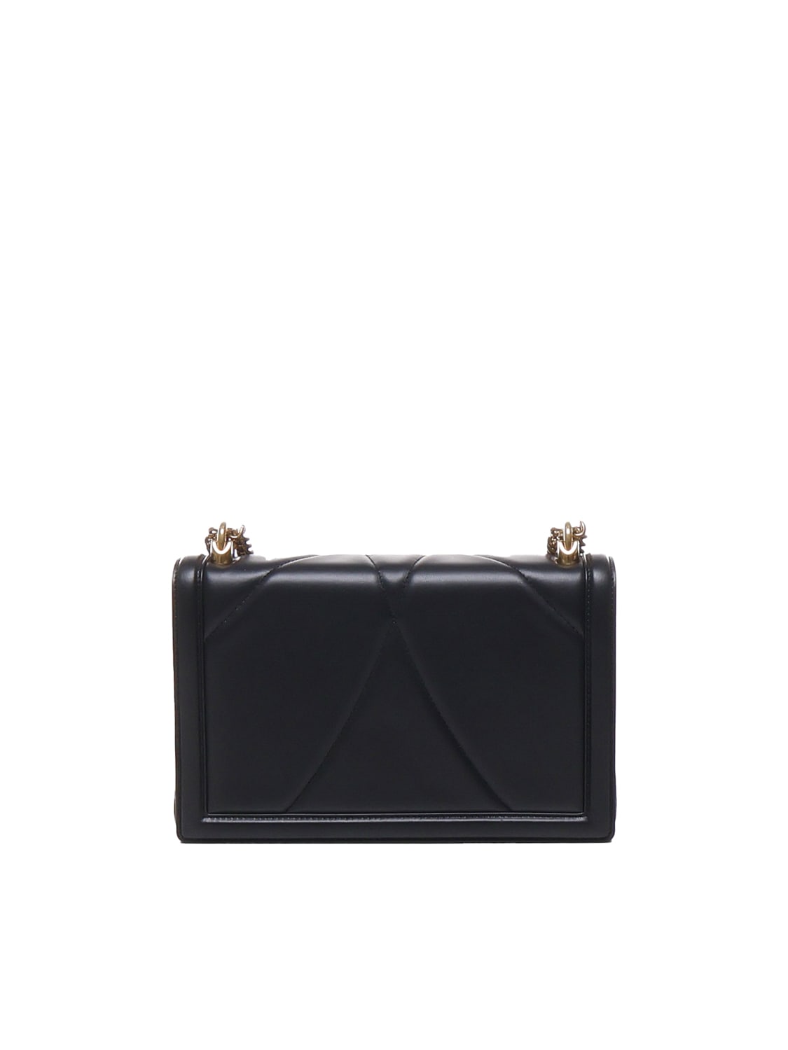 Shop Dolce & Gabbana Devotion Bag In Quilted Calfskin In Black