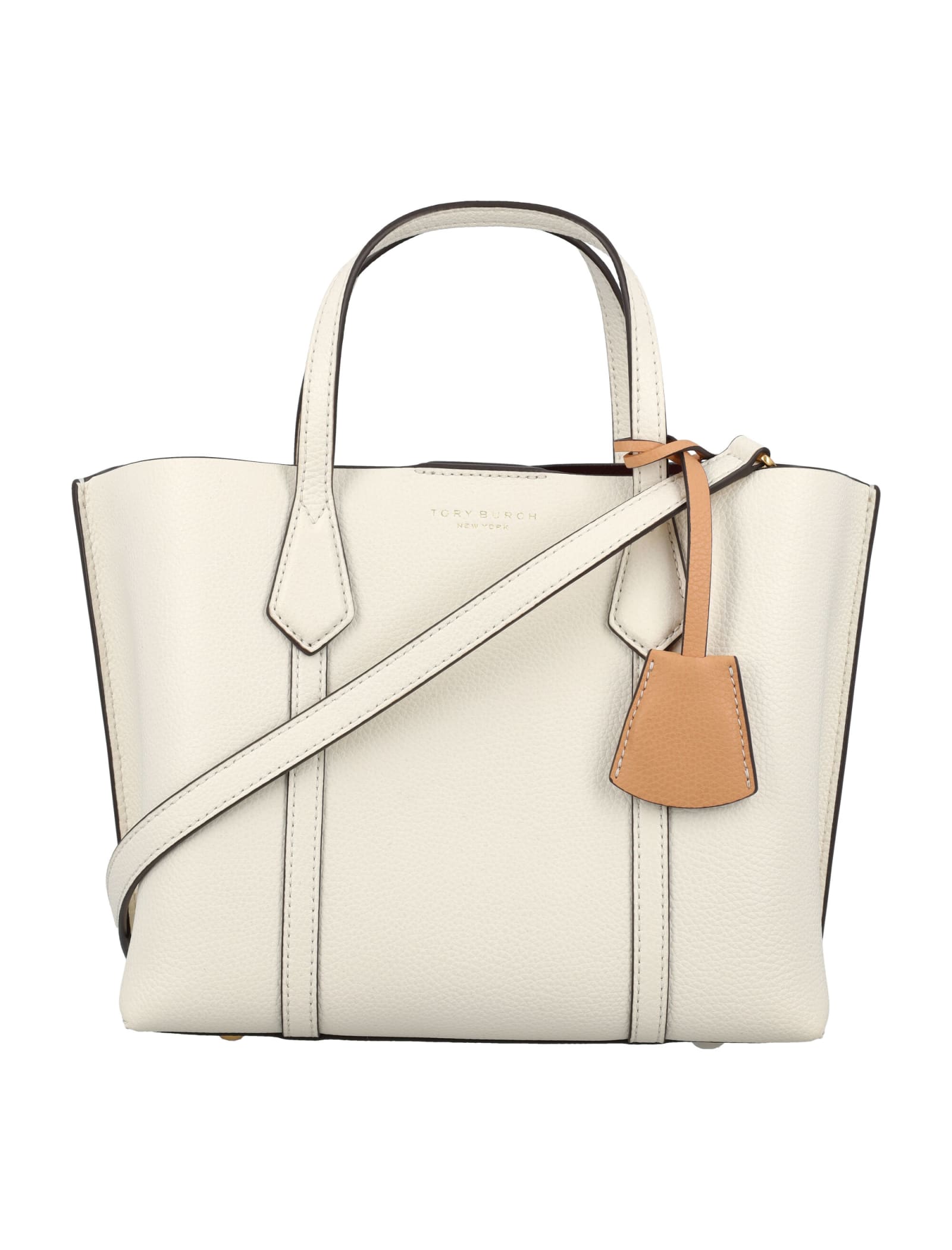 Shop Tory Burch Perry Small Tote Bag In New Ivory