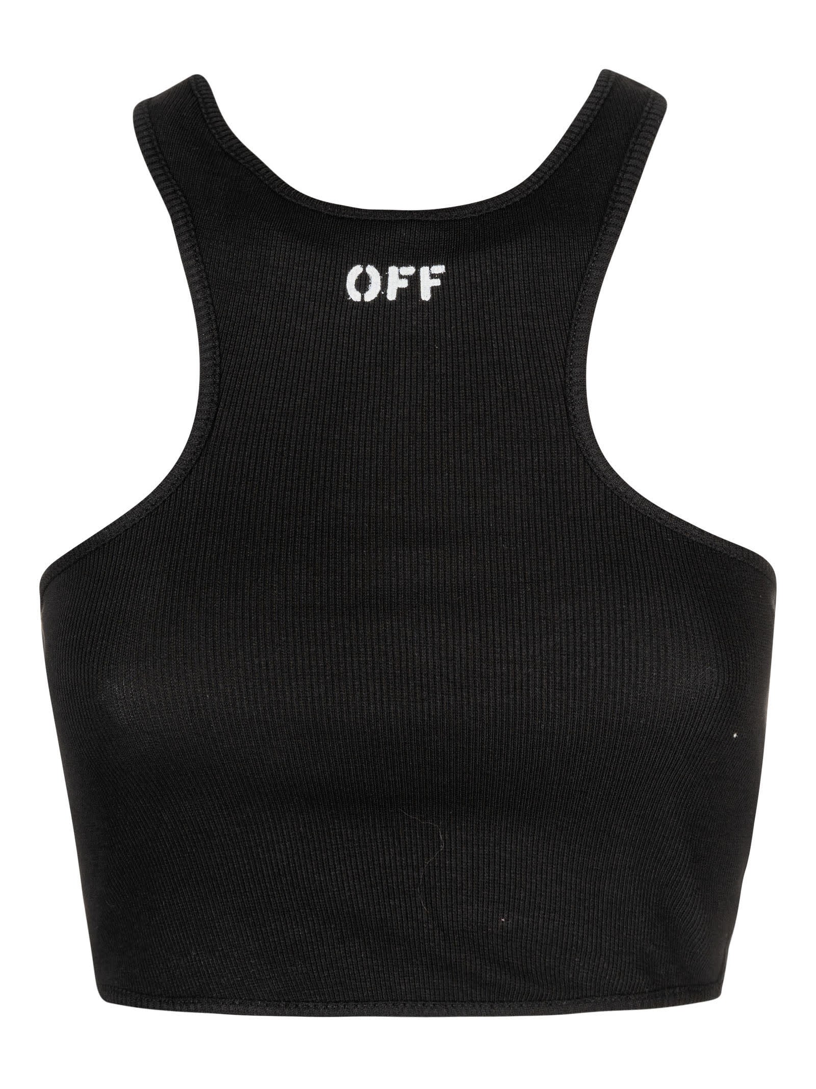 Off-White Ribbed Rowing Top