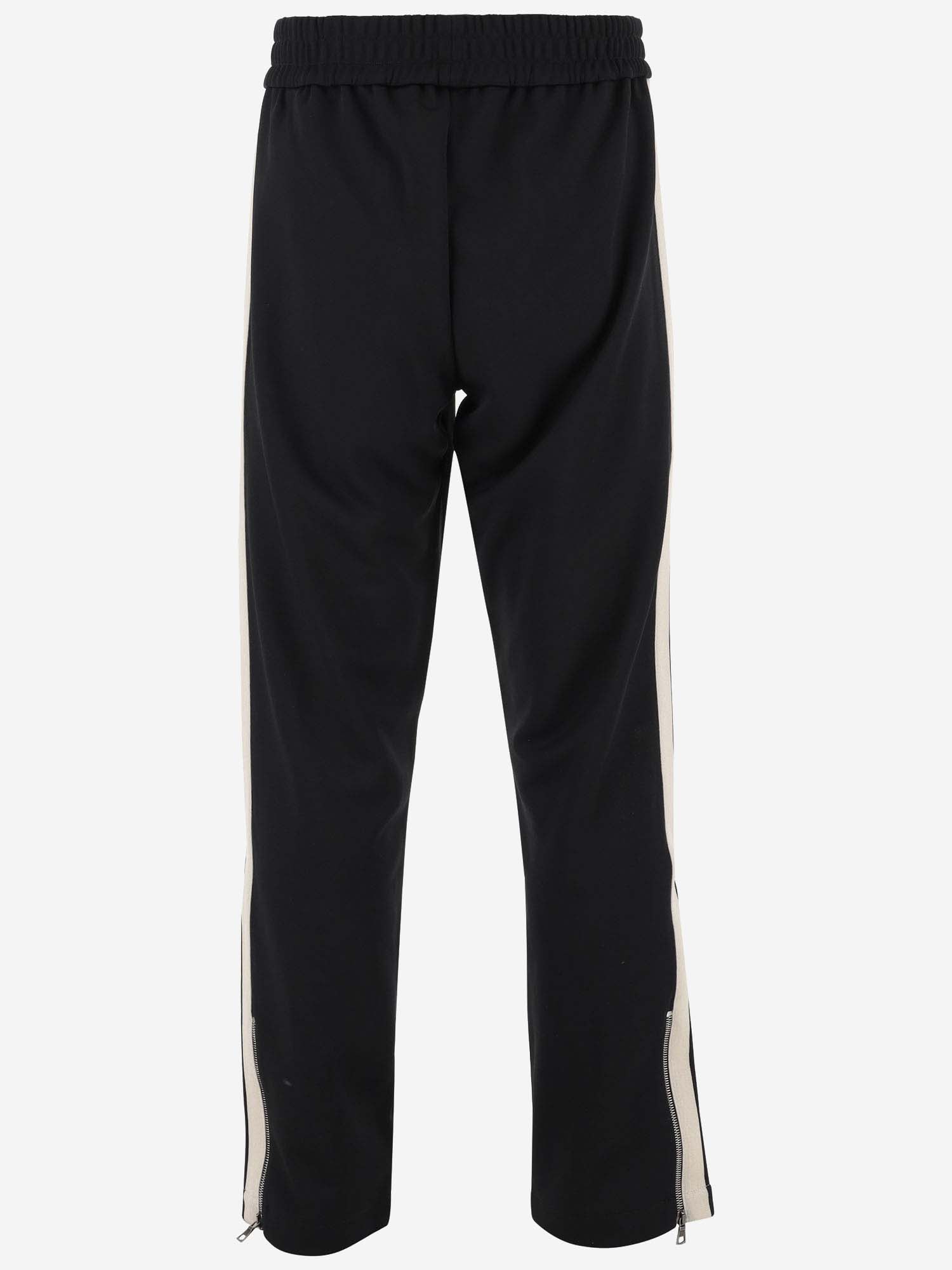 Shop Palm Angels Track Pants In Technical Fabric In Black Off White