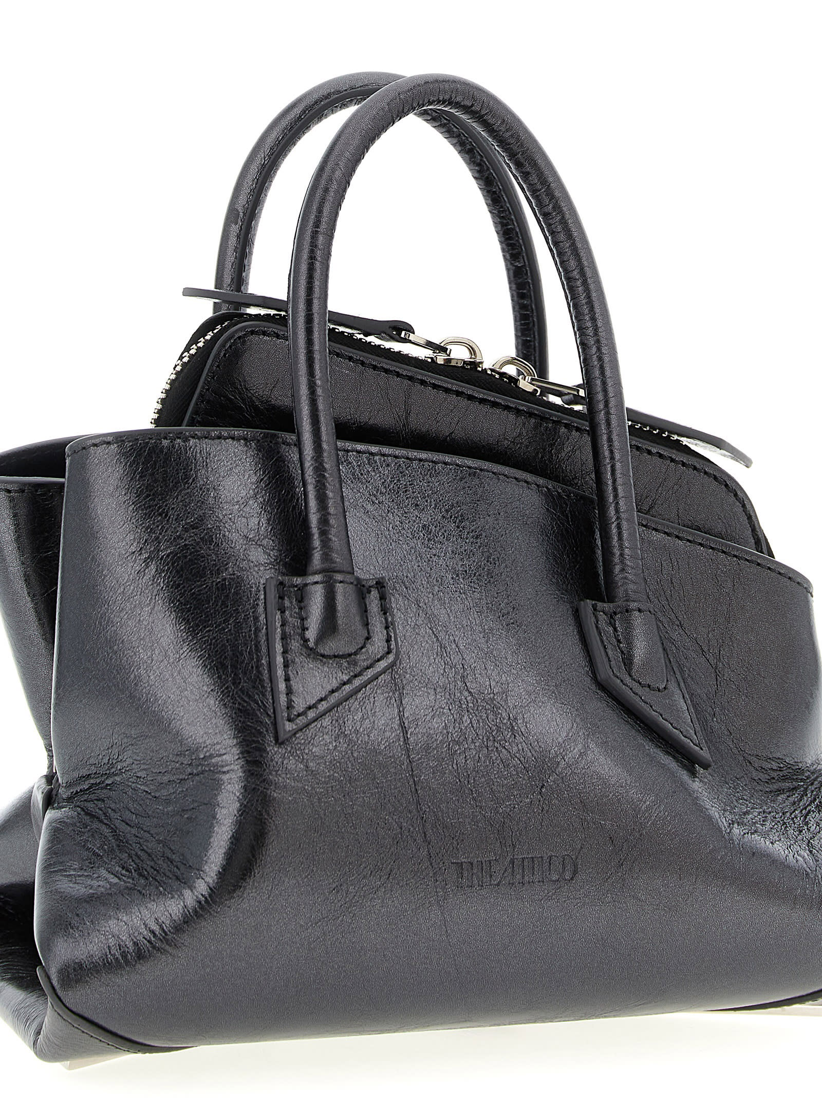 Attico La Passeggiata Mini Handbag In Gray